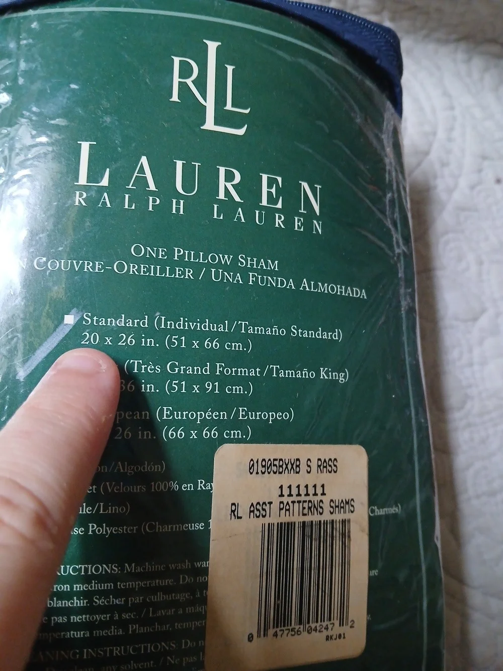 VTG Ralph Lauren 100% Linen Standard Sham Chocolate Brown Ruffled Edge